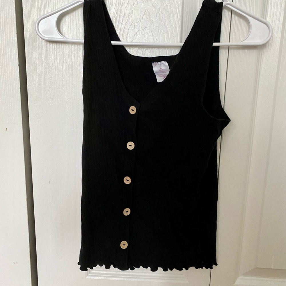 Black midi tank top